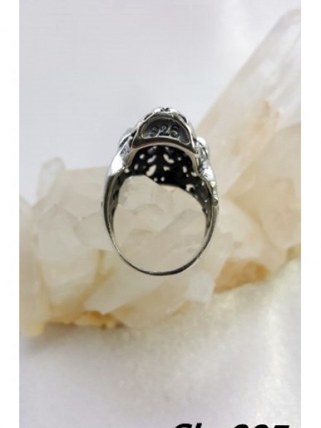 Ajurlu Kurukafalı Gümüş Yüzük