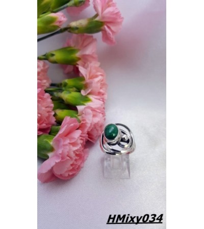 Malahit Taşlı Gümüş Yüzük