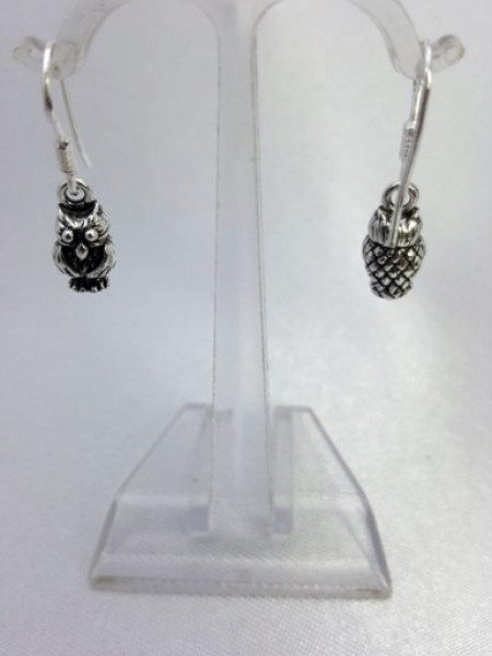 Küçük Baykuş Gümüş Küpe