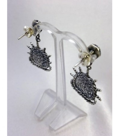 Hitit Güneşi Gümüş Küpe