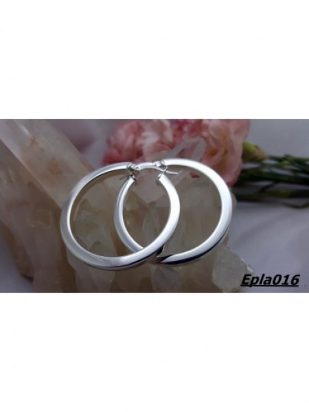 Sade Halka Gümüş Küpe