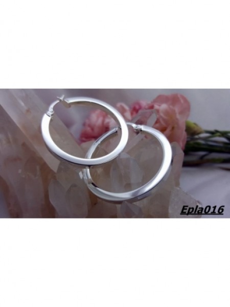 Sade Halka Gümüş Küpe