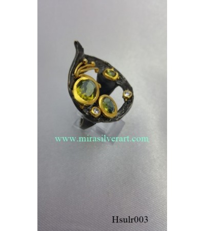 Sultanit Taşlı Gümüş Yüzük