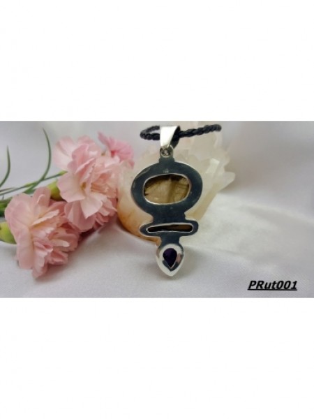 Rutilli Quartz Taşlı Güçlü Kolye Ucu