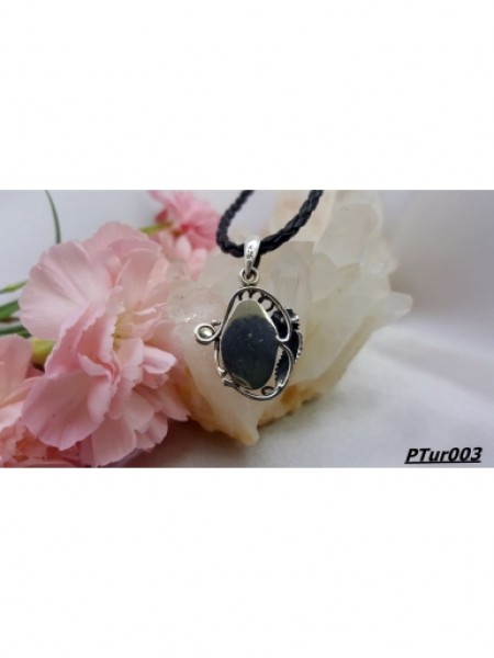 Turkuaz Taşlı Gümüş Kolye Ucu