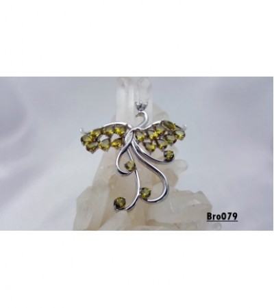 Sultanit Taşlı Gümüş Broş & Kolye Ucu