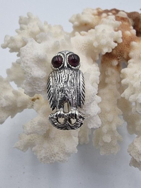 Baykuş Gümüş Broş