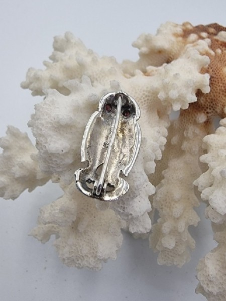 Baykuş Gümüş Broş