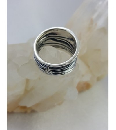 Buruşuk Şekilli Gümüş Yüzük