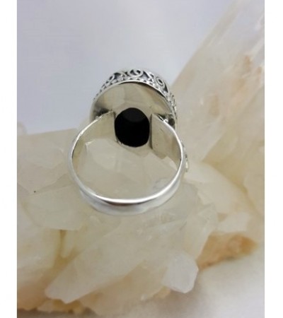Oniks Taşlı Gümüş Yüzük
