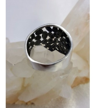 Oval Puntolu Gümüş Yüzük