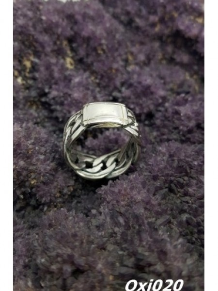 Örgü Desenli Gümüş Yüzük