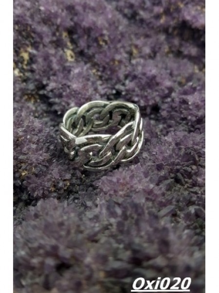 Örgü Desenli Gümüş Yüzük