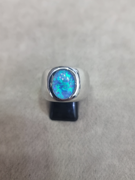 Silver Ring With Opal Stone Silver Ring With Opal Stone