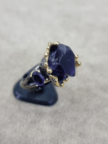 Silver Ring With Amethyst Stone Silver Ring With Amethyst Stone