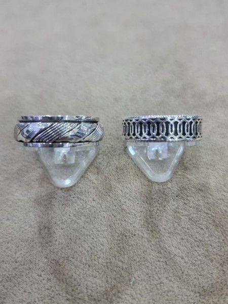 Two Pieces Oksided Silver Rings