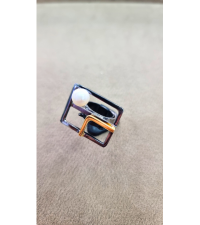 İncili Gümüş Yüzük