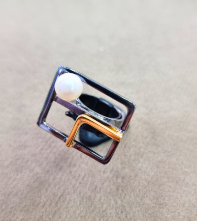 İncili Gümüş Yüzük